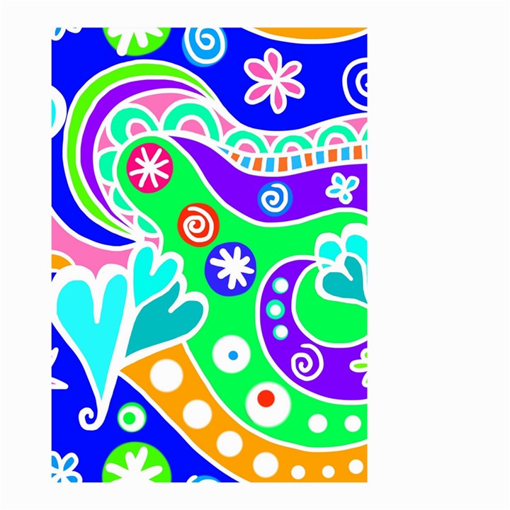 Crazy Pop Art - Doodle Lover   Small Garden Flag (Two Sides)