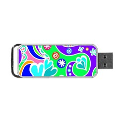 Crazy Pop Art - Doodle Lover   Portable Usb Flash (one Side) by ConteMonfrey