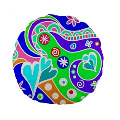 Crazy Pop Art - Doodle Lover   Standard 15  Premium Round Cushions by ConteMonfrey