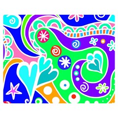 Crazy Pop Art - Doodle Lover   Two Sides Premium Plush Fleece Blanket (medium) by ConteMonfrey