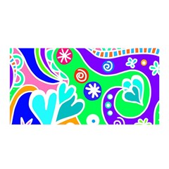 Crazy Pop Art - Doodle Lover   Satin Wrap 35  X 70  by ConteMonfrey