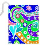 Crazy Pop Art - Doodle Lover   Drawstring Pouch (4XL) Back