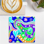 Crazy Pop Art - Doodle Lover   UV Print Square Tile Coaster  Front