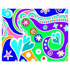 Crazy Pop Art - Doodle Lover   Premium Plush Fleece Blanket (medium)