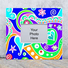 Crazy Pop Art - Doodle Lover   White Wall Photo Frame 5  X 7  by ConteMonfrey