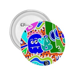 Crazy Pop Art - Doodle Buddies  2 25  Buttons by ConteMonfrey