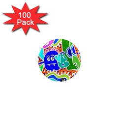 Crazy Pop Art - Doodle Buddies  1  Mini Magnets (100 pack) 