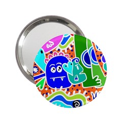 Crazy Pop Art - Doodle Buddies  2 25  Handbag Mirrors by ConteMonfrey