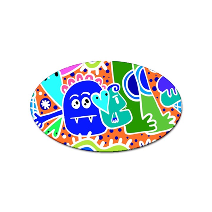 Crazy Pop Art - Doodle Buddies  Sticker Oval (100 pack)