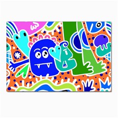 Crazy Pop Art - Doodle Buddies  Postcards 5  X 7  (pkg Of 10) by ConteMonfrey