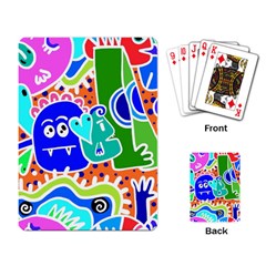 Crazy Pop Art - Doodle Buddies  Playing Cards Single Design (rectangle)