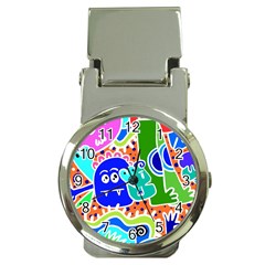 Crazy Pop Art - Doodle Buddies  Money Clip Watches