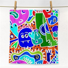 Crazy Pop Art - Doodle Buddies  Face Towel by ConteMonfrey