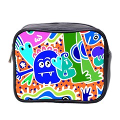 Crazy Pop Art - Doodle Buddies  Mini Toiletries Bag (two Sides) by ConteMonfrey