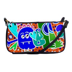 Crazy Pop Art - Doodle Buddies  Shoulder Clutch Bag by ConteMonfrey