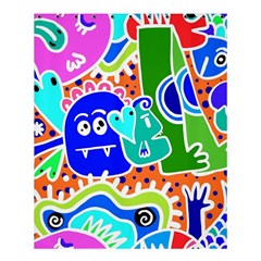 Crazy Pop Art - Doodle Buddies  Shower Curtain 60  X 72  (medium)  by ConteMonfrey