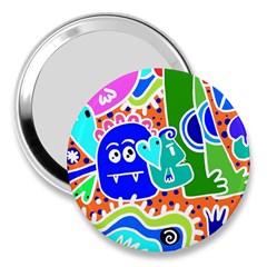 Crazy Pop Art - Doodle Buddies  3  Handbag Mirrors by ConteMonfrey