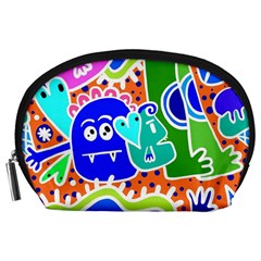 Crazy Pop Art - Doodle Buddies  Accessory Pouch (large) by ConteMonfrey