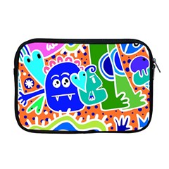 Crazy Pop Art - Doodle Buddies  Apple Macbook Pro 17  Zipper Case by ConteMonfrey