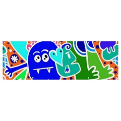 Crazy Pop Art - Doodle Buddies  Banner And Sign 12  X 4  by ConteMonfrey