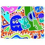 Crazy Pop Art - Doodle Buddies  Premium Plush Fleece Blanket (Extra Small) 40 x30  Blanket Front