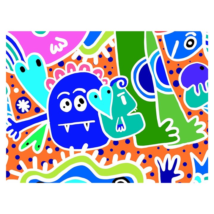 Crazy Pop Art - Doodle Buddies  Premium Plush Fleece Blanket (Extra Small)