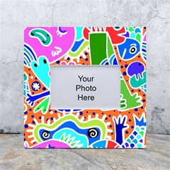 Crazy Pop Art - Doodle Buddies  White Box Photo Frame 4  X 6  by ConteMonfrey