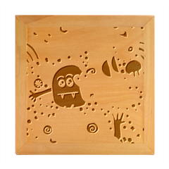 Crazy Pop Art - Doodle Buddies  Wood Photo Frame Cube by ConteMonfrey