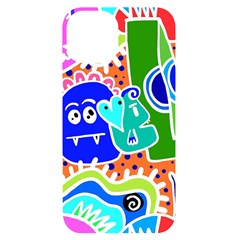 Crazy Pop Art - Doodle Buddies  Iphone 14 Black Uv Print Case by ConteMonfrey