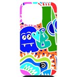 Crazy Pop Art - Doodle Buddies  iPhone 14 Pro Black UV Print Case Front