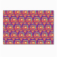 Pink Yellow Neon Squares - Modern Abstract Postcard 4 x 6  (pkg Of 10) by ConteMonfrey