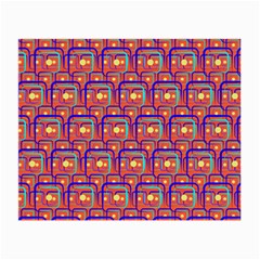 Pink Yellow Neon Squares - Modern Abstract Small Glasses Cloth (2 Sides)