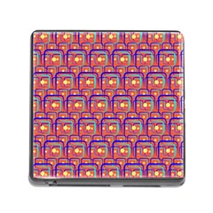 Pink Yellow Neon Squares - Modern Abstract Memory Card Reader (square 5 Slot) by ConteMonfrey