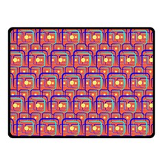 Pink Yellow Neon Squares - Modern Abstract Two Sides Fleece Blanket (small) by ConteMonfrey