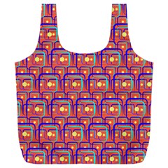 Pink Yellow Neon Squares - Modern Abstract Full Print Recycle Bag (xxl) by ConteMonfrey