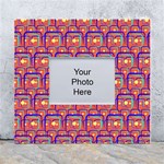 Pink Yellow Neon Squares - Modern Abstract White Wall Photo Frame 5  x 7  Front