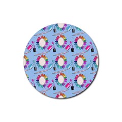 Manicure Rubber Round Coaster (4 Pack)