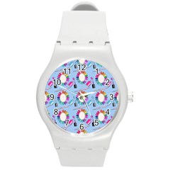 Manicure Round Plastic Sport Watch (m) by SychEva