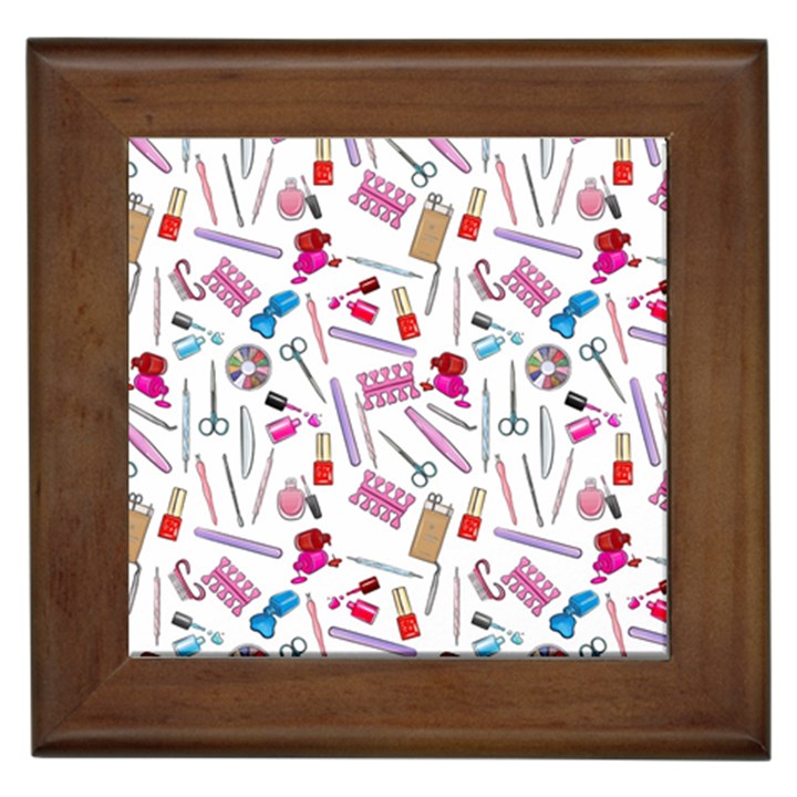 Manicure Nail Framed Tile