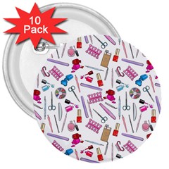 Manicure Nail 3  Buttons (10 Pack)  by SychEva