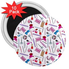 Manicure Nail 3  Magnets (10 Pack)  by SychEva