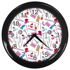 Manicure Nail Wall Clock (black) by SychEva