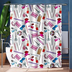 Manicure Nail Shower Curtain 60  X 72  (medium)  by SychEva