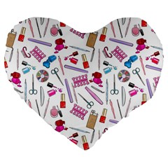 Manicure Nail Large 19  Premium Heart Shape Cushions by SychEva