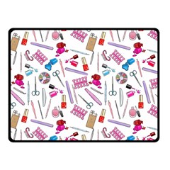 Manicure Nail Two Sides Fleece Blanket (small) by SychEva