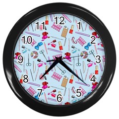 Manicure Nail Wall Clock (black) by SychEva