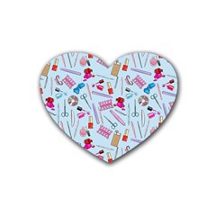 Manicure Nail Rubber Coaster (heart) by SychEva