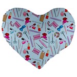 Manicure Nail Large 19  Premium Heart Shape Cushions Front