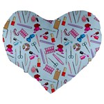 Manicure Nail Large 19  Premium Heart Shape Cushions Back