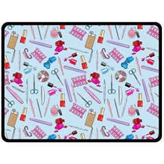 Manicure Nail Two Sides Fleece Blanket (large) by SychEva